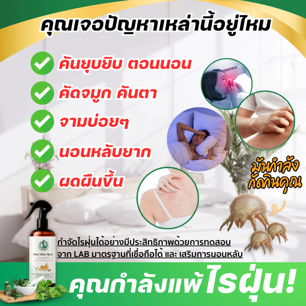 ละอองไพร (ของแท้100%) สเปรย์กำจัดไรฝุ่น สูตรสมุนไพร thumbnail 8