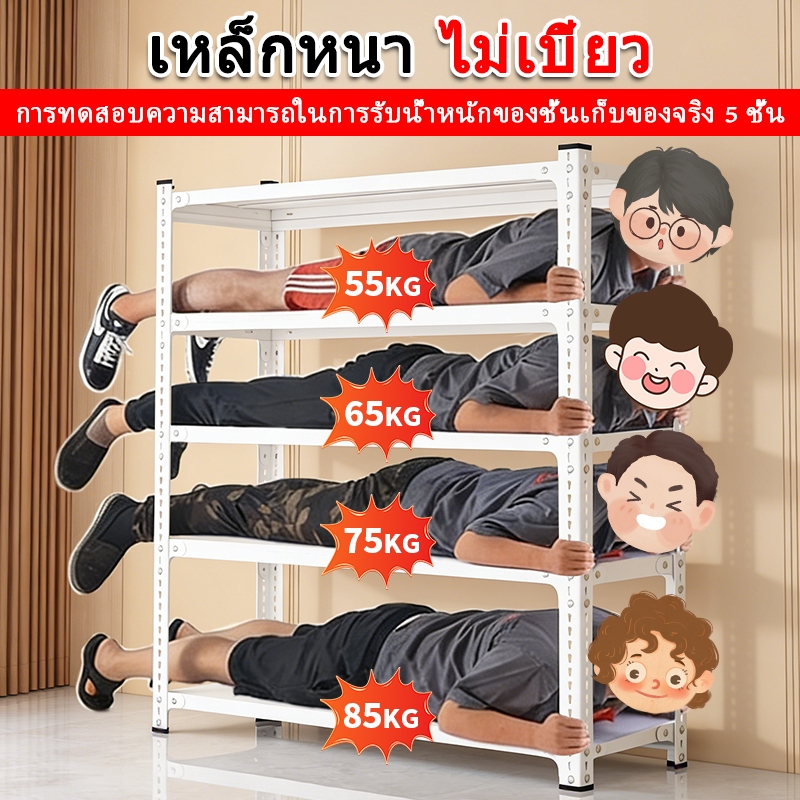 ชั้นวางของ ชั้นวางหลายชั้น อเนกประสงค์ ชั้นวางของในครัว ชั้นเก็บของคลังสินค้า ชั้นวางหนังสือ เคลือบสีป้องกันสนิม ปรับระด