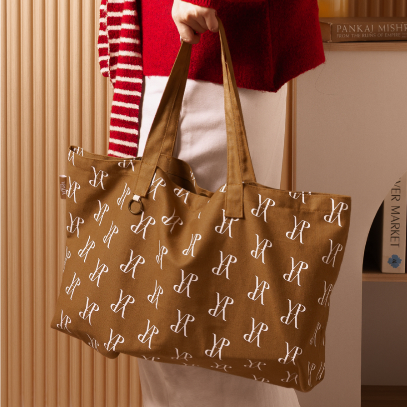 BAG VP BROWN_Tote bag Collection กระเป๋าผ้า VPADA_SANDALS
