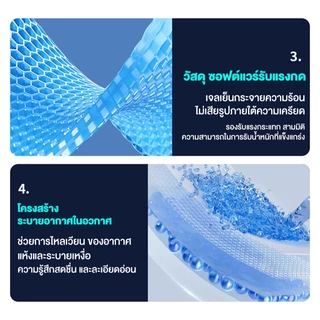 เบาะรองนั่งเจลรังผึ้งระบายอากาศได้ความเย็นในฤดูร้อนนั่งนุ่มสบายทํางานเบาะรองนั่งในรถยนต์