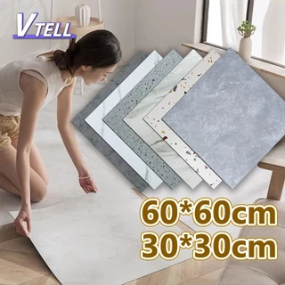 กระเบื้องยาง สติ๊กเกอร์ติดพื้น 60×60cm กระเบื้องยางลายหินอ่อน กาวในตัว ติดพื้น แผ่นปูพื้น ปูพื้นห้องนอน