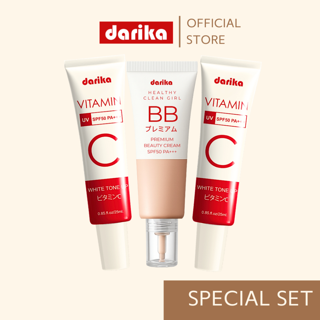 DARIKA SPECIAL SET 3 ชิ้น ครีมกันแดดวิตามินซี 2 + BB Cream 1