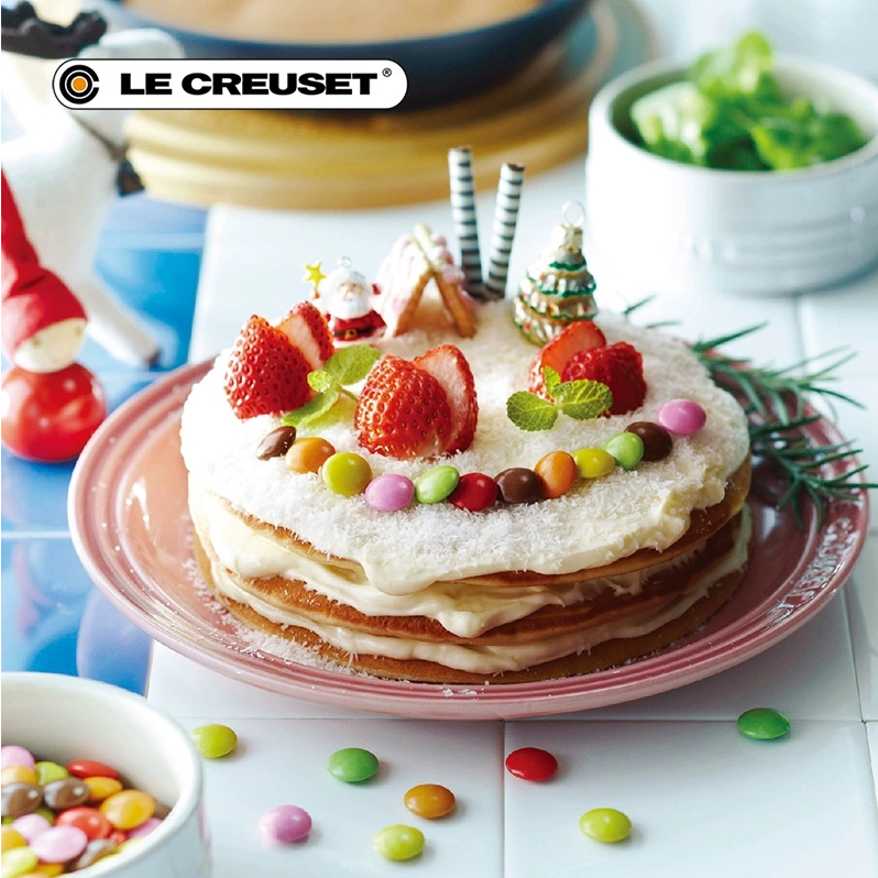 France LE CREUSET stoneware steak dinner plate round plate 18cm household fruit tableware plate