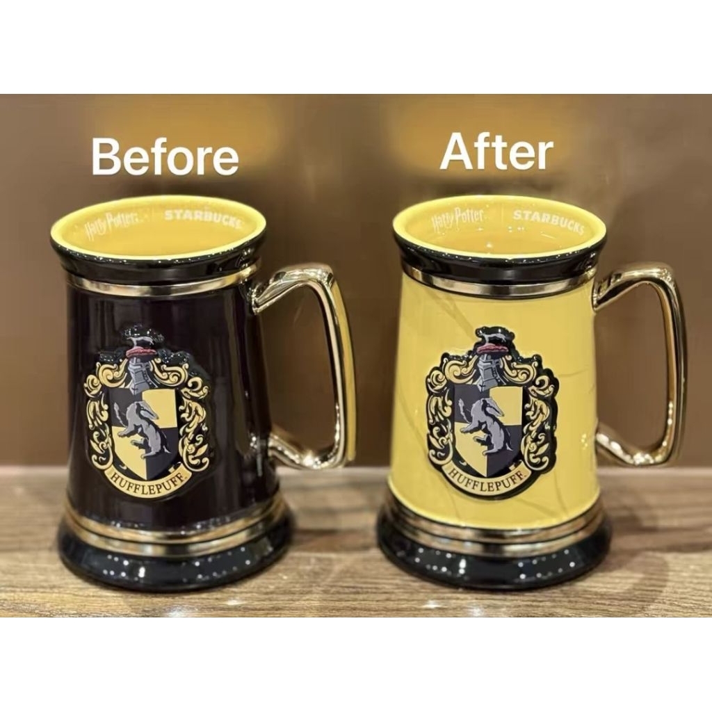 มัคสีเหลืองรุ่นแรร์ไอเทมได้สวยมากสตาบัคHarryPotterxstarbucksสวยมากแรร์ไอเทมนำเข้าจากต่างประเทศ