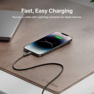 Belkin CAA022 สายชาร์จ iPhone USB-C to Lightning 30W สายถักทน 30 เท่า MFi รองรับ CarPlay ของแท้