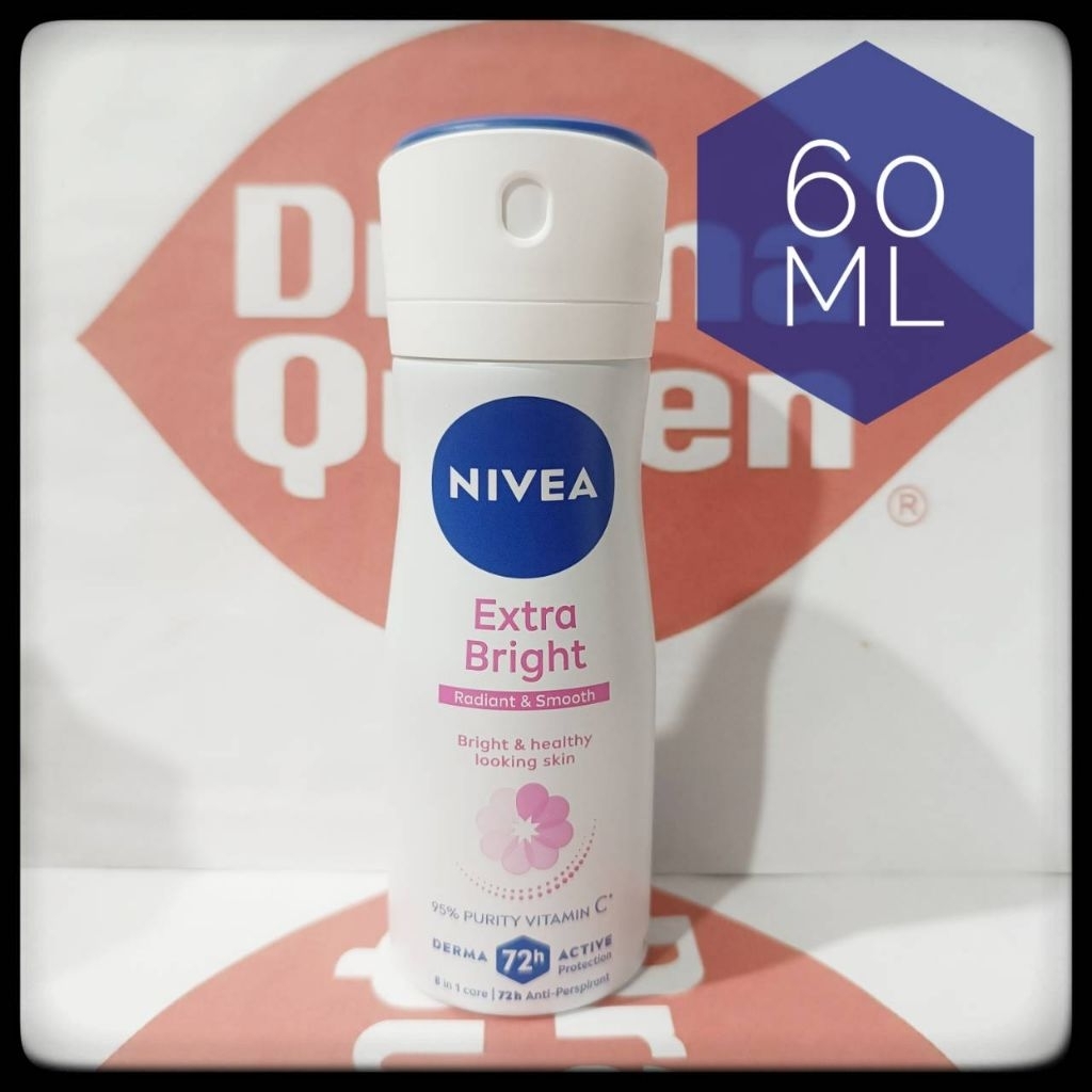 Nivea Deo Spray 60 ml สเปรย์ระงับเหงื่อ กลิ่นกาย Anti-Perspirant สูตร Extra Bright