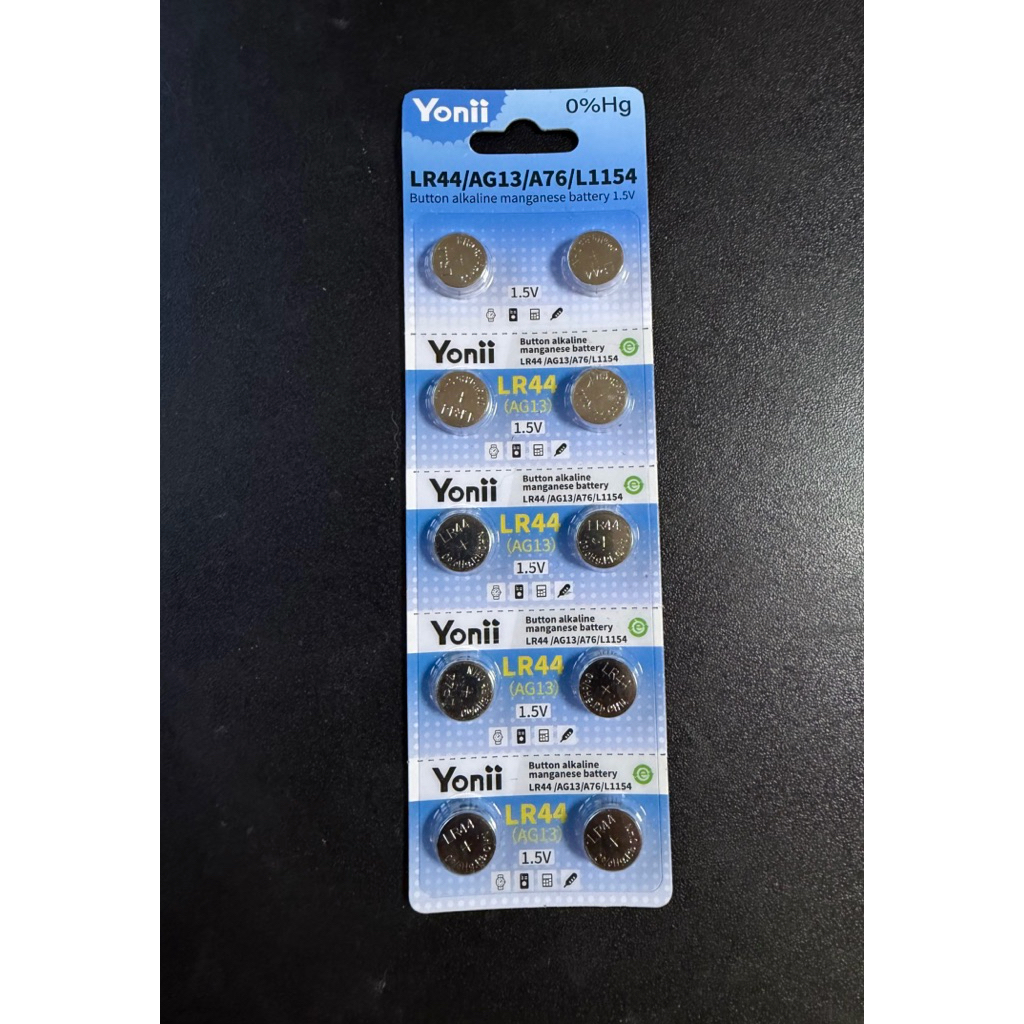 ถ่าน ถ่านกระดุม แบตเตอรี่ LR44 / A76 / AG13  1แผง 10เม็ด