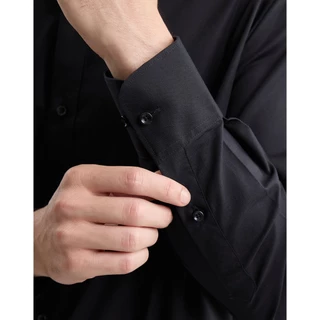 DAPPER เสื้อเชิ้ตแขนยาว Oxford ผ้าไม่ร้อน รีดง่าย ทรง Regular-Fit สีดำ (BSL/BK/984RE)