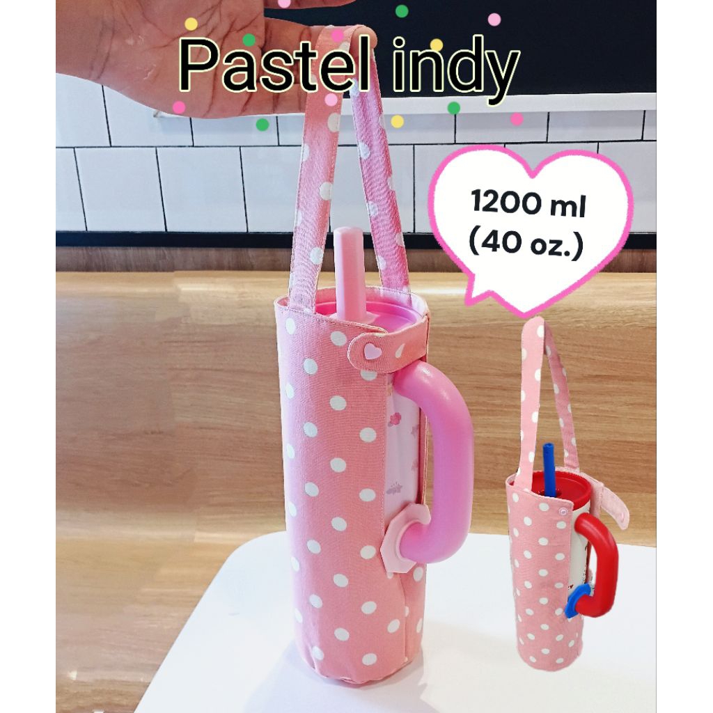 (รอตัด2-3วัน)ถุงหิ้วแก้วเก็บความเย็น 30 และ40 ออนซ์แบบมีช่องด้ามจับ