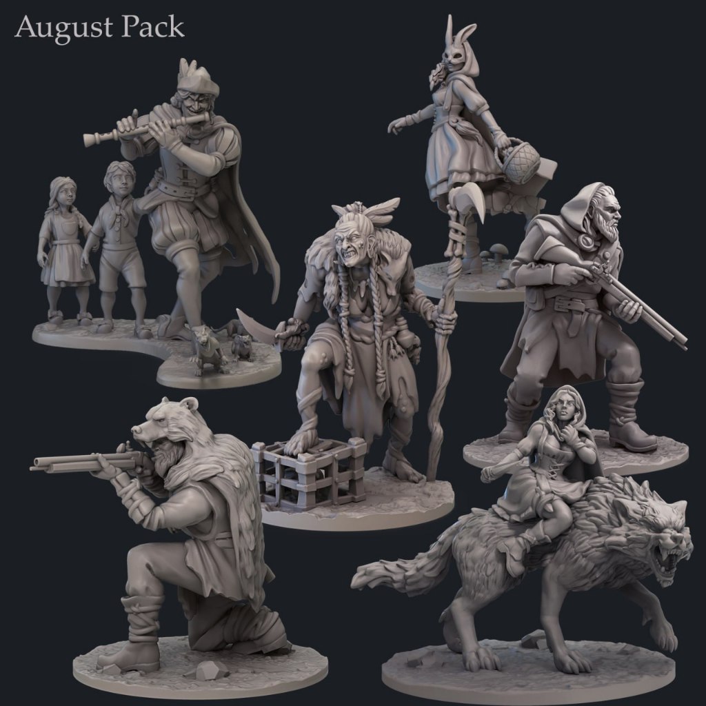 Grim Tales : Collection : Miniature Resin โมเดลบอร์ดเกม ผลิตตามสั่ง DnD Tabletop