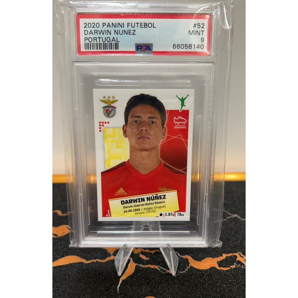 การ์ดนักฟุตบอล 2020 PANINI FUTEBOL DARWIN NUNEZ  GRADE PSA9