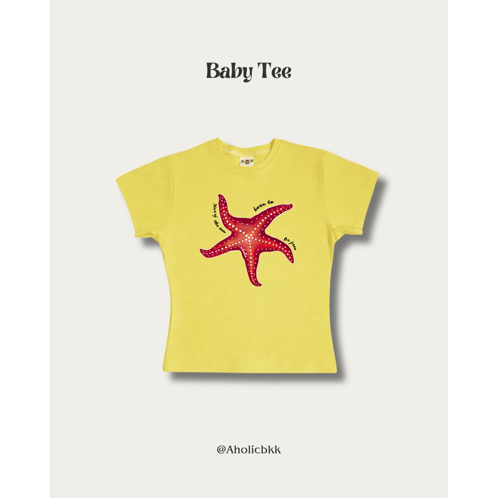 AHOLICBKK | (new collection) เสื้อทรง BABY TEE - Starfish Collection