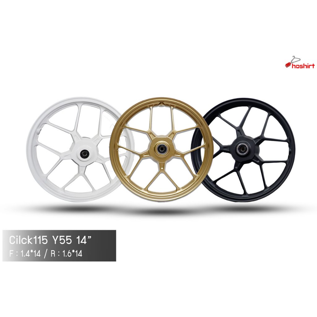 ล้อแม็ก click115 รุ่น Y55 S-Coopy  Zoomer-X Air Bred I-con สเปซี่ไอ คลิก สกูปปี้ ซูเม่อเอ็กซ์ ขอบ 14
