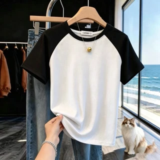 M-3XL เสื้อฟิต เสื้อกว้างขวาง สะดวกสบาย เสื้อยืด ผู้ หญิง เสื้อผ้าสาว อวบไซซ์ใหญ่ เสื้อเซ็กซี่แซ่บๆ