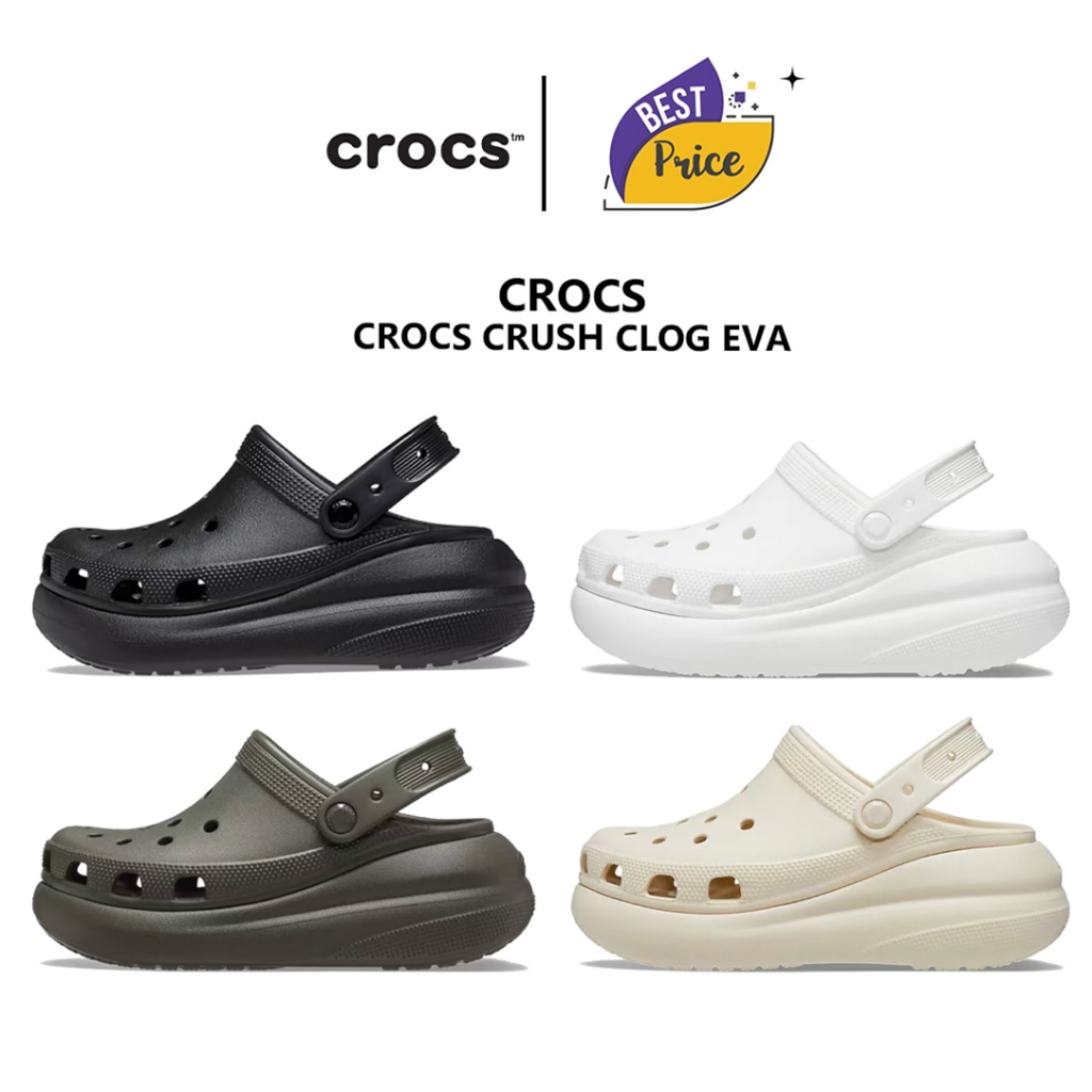 ของแท้ 100% Crocs Crush Clog EVA รองเท้า Crocs (รองเท้ามีรู) รองเท้าแตะ รุ่นผู้หญิง