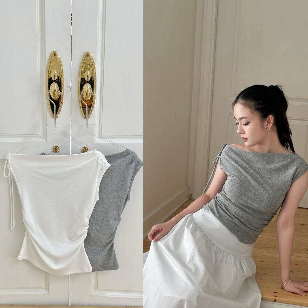urban apparels | signature off-shoulder top เสื้อปาดไหล่เว้าเล็กน้อยผ้ายืดนิ่มไม่โป๊