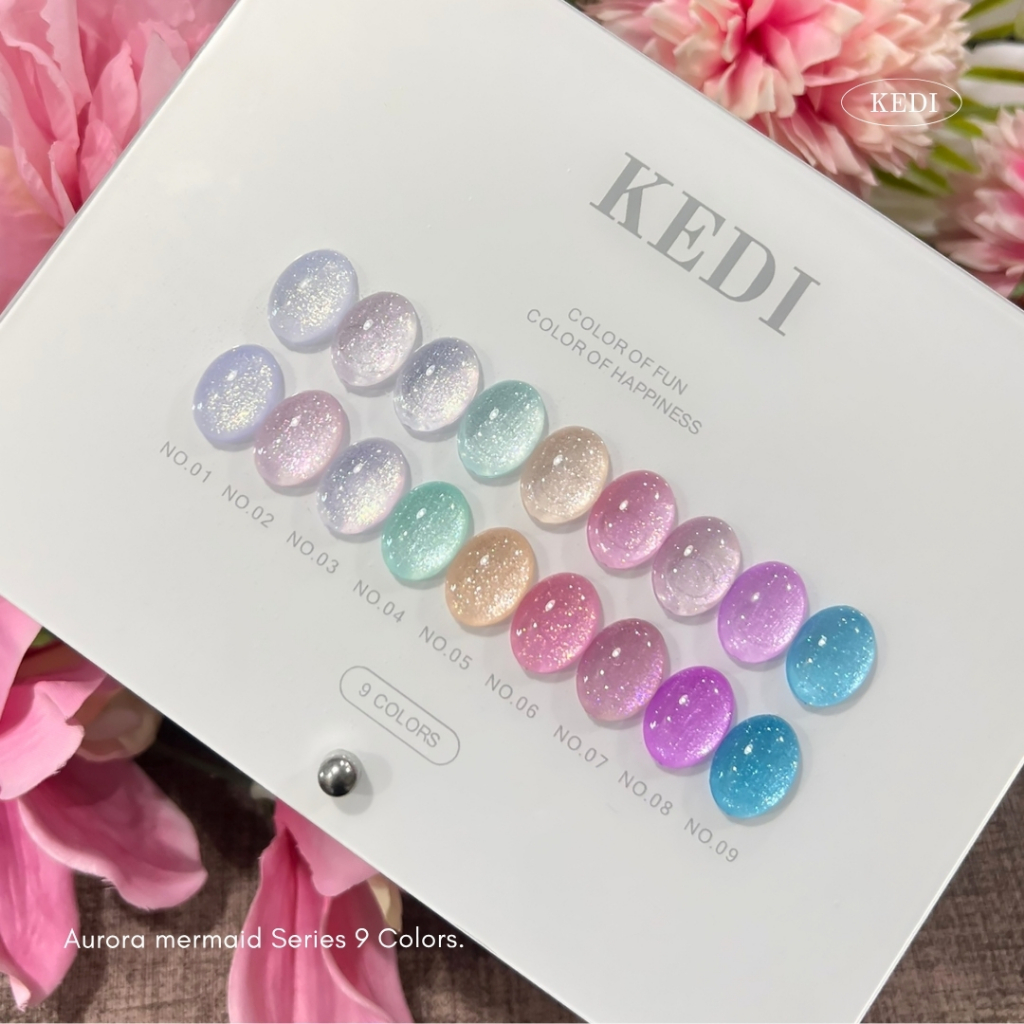 KEDI Aurora Mermaid 15ml สีกลิตเตอร์ออโรร่า