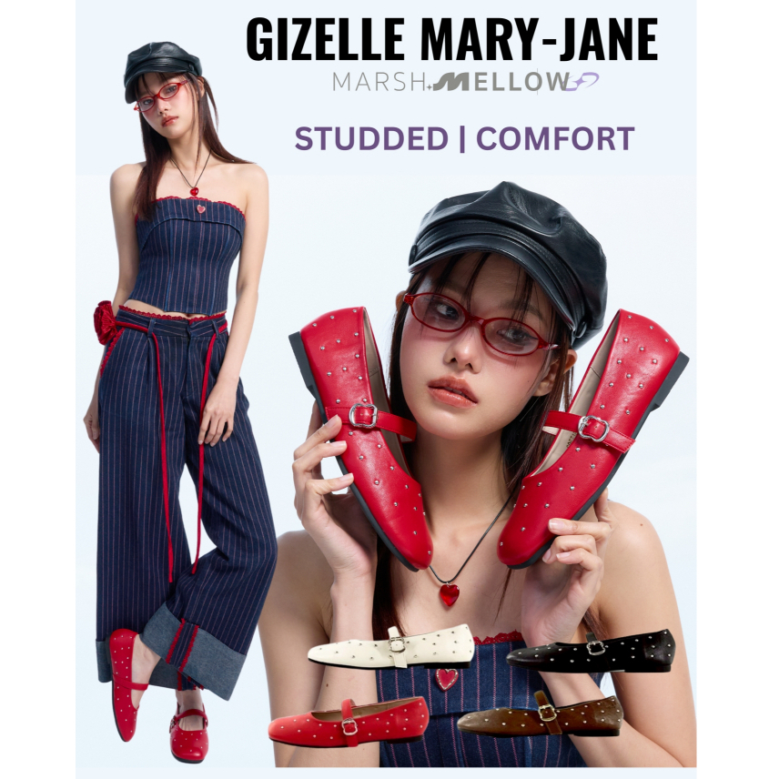 GIZELLE - MARSHMELLOW รองเท้า MARY JANE พื้นนุ่มนิ่ม