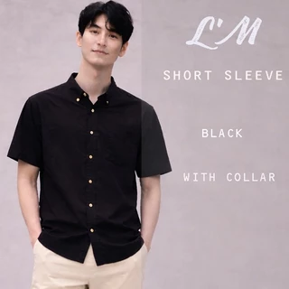 [เหลือ157฿ใส่โค้ดMAYINC30] แขนสั้น 11 สี!! เกาหลีฝุดๆ เสื้อเชิ้ตผู้ชาย คอปก แขนสั้น L'M men's style