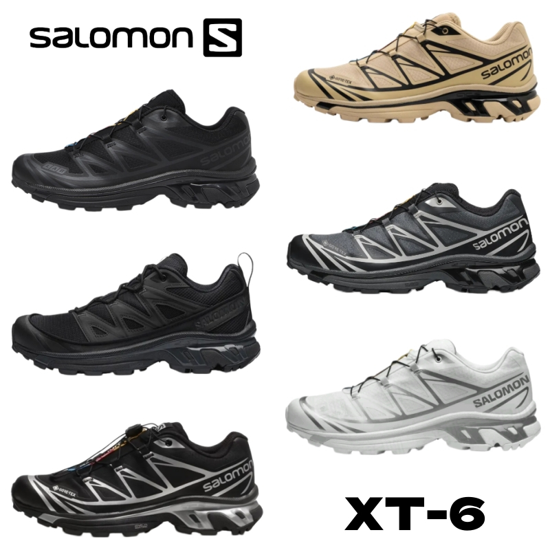 （ของแท้ 100%）SALOMON XT 6  GTX Black White Grey Khaki Silver รองเท้าผ้าใบสำหรับผู้ชาย และผู้หญิง – โปรปัง