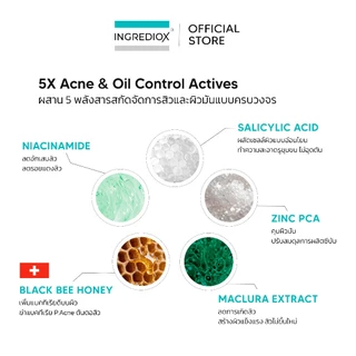 เซ็ต 2 ชิ้น INGREDIOX : AVALANGE Acne & Oil Control Gel Cleanser เจลล้างหน้าเวชสำอาง จัดการปัญหาสิวและผิวมัน ลดสิวผด