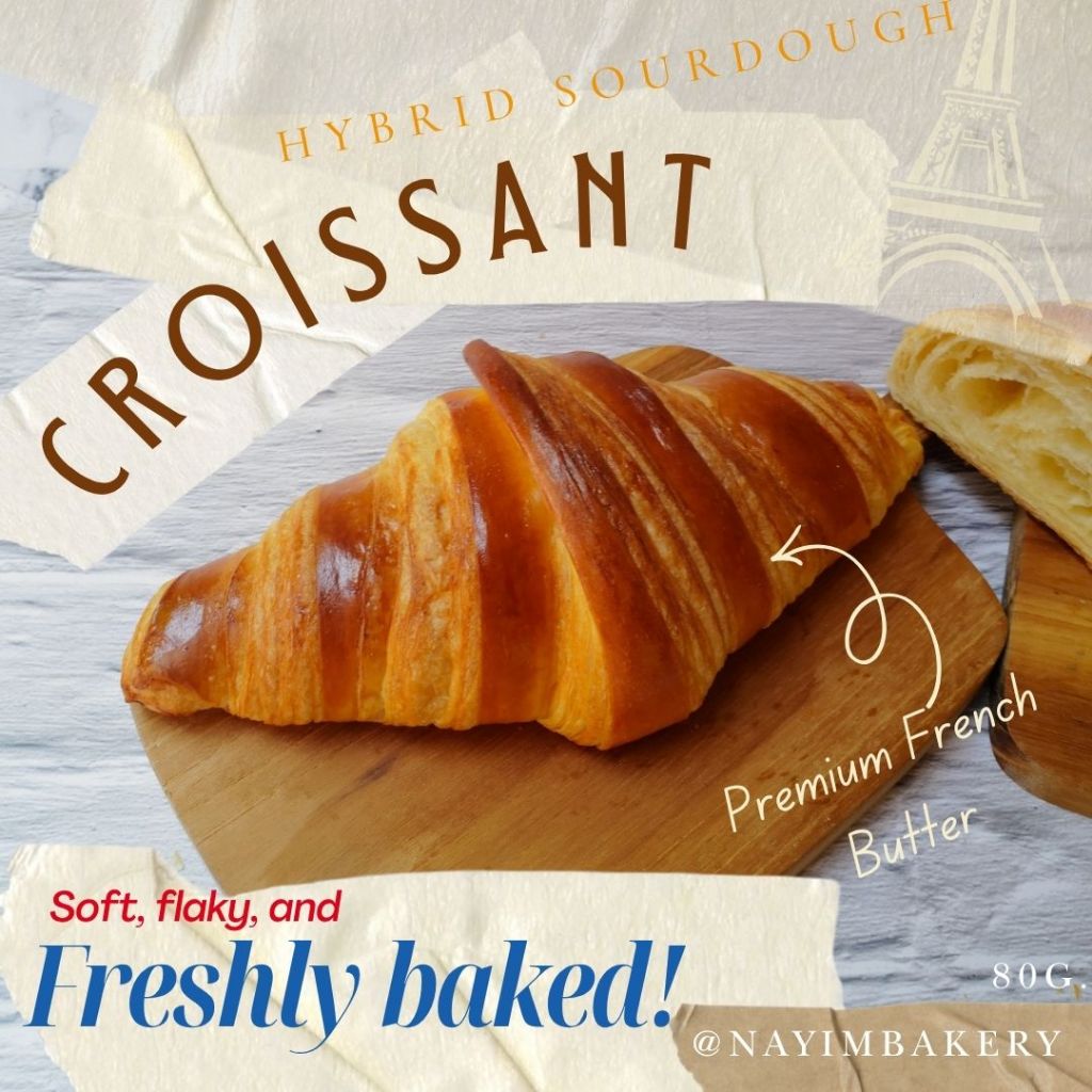 Nayimbakery Original Croissant (Hybrid sourdough) ครัวซอง ดั้งเดิม 75-80 ก.