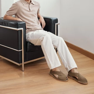 JULIETTA - FONTE Suede Sandal : Sand Beige (Unlined)