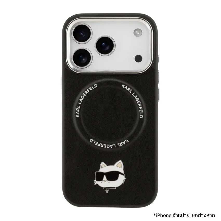 KARL LAGERFELD เคสกันกระแทก iPhone 17 Pro รุ่น Choupette Head PU รองรับ MagSafe I iStudio by copperwired