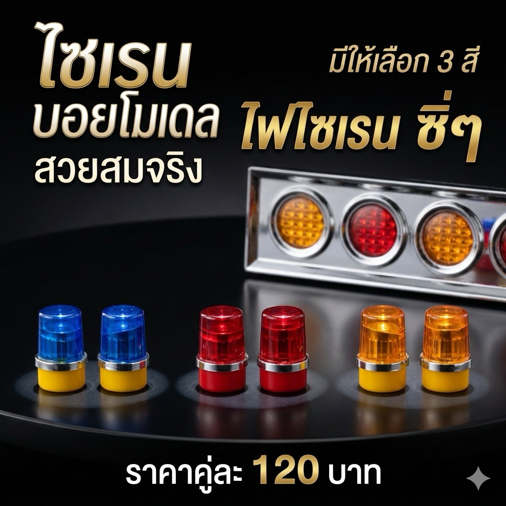 ไซเรนแต่งซิ่งโมเดลรถบรรทุกสเกล1:24