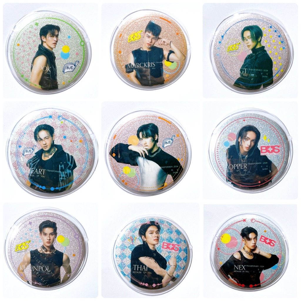 เข็มกลัดBUS ขนาด75 มม รอบเข็มกลัดคอลเลกชัน ลายBUSพร้อมซองใส่ป้องกัน ภีสวสุ phutatchai jinwook คอปเปอ