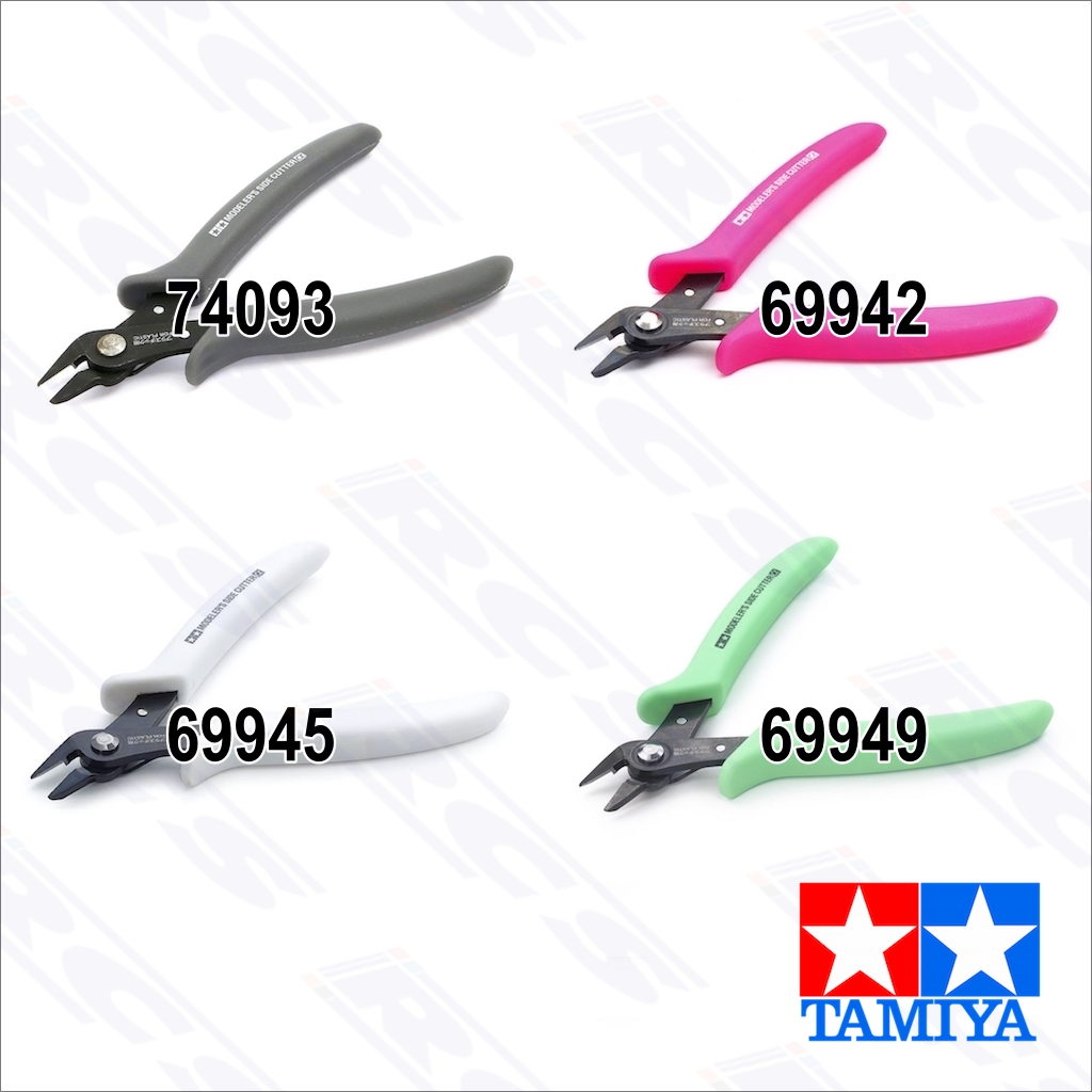 TAMIYA Modeler's Side Cutter α คีมตัดพลาสติก #74093 GRAY #69942 ROSE PINK #69945 WHITE & #69949 MIN GREEN