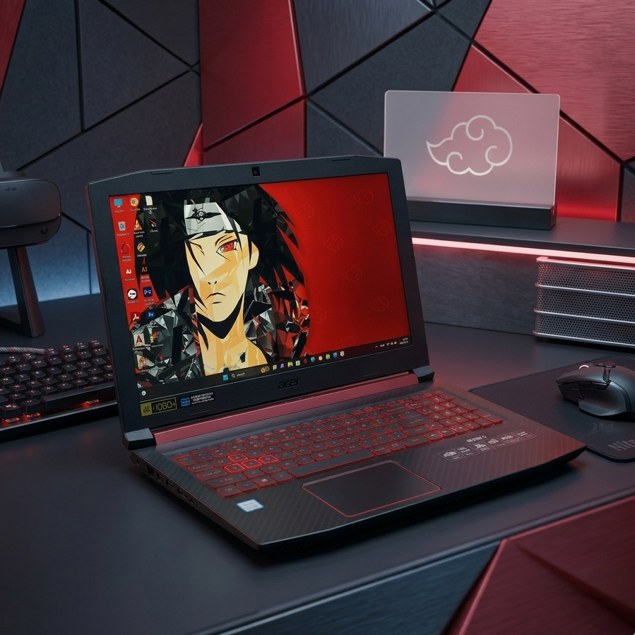 โน๊ตบุ๊คเกมมิ่ง RAM12 GTX1050TI Acer nitro 5 สภาพสวย ประกัน 1 ปีเต็ม เล่นเกมส์ ทำงาน ตัดต่อ fivem no