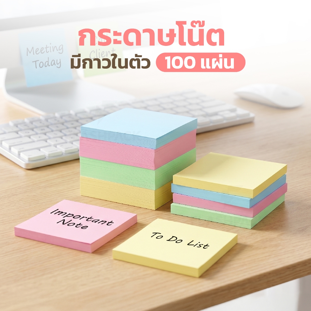 ถูกสุดๆ กระดาษโพสต์อิท กระดาษโน๊ต บันทึกช่วยจำ กระดาษโน๊ตข้อความ อุปกรณ์เครื่องเขียน