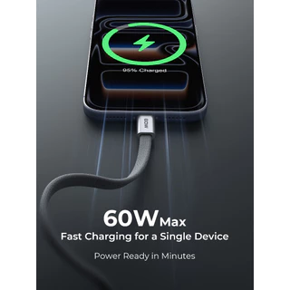 AUKEY CB-DCC075 สายชาร์จ Circlet Blink Magnetic สายชาร์จแม่เหล็ก USB-C 60W ไม่พันกัน