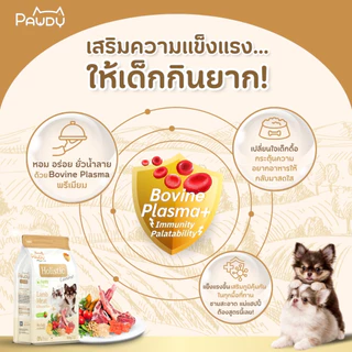 Pawdy อาหารสุนัขเกรดพรีเมียม Holistic สำหรับลูกสุนัข อายุ 2 เดือน -1 ปี สูตรเนื้อแกะและข้าวกล้อง ขนาด 800 กรัม