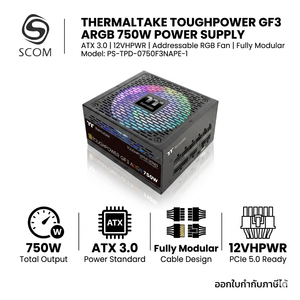 (PSU) THERMALTAKE TOUGHPOWER GF3 ARGB 750-850W 80 Plus