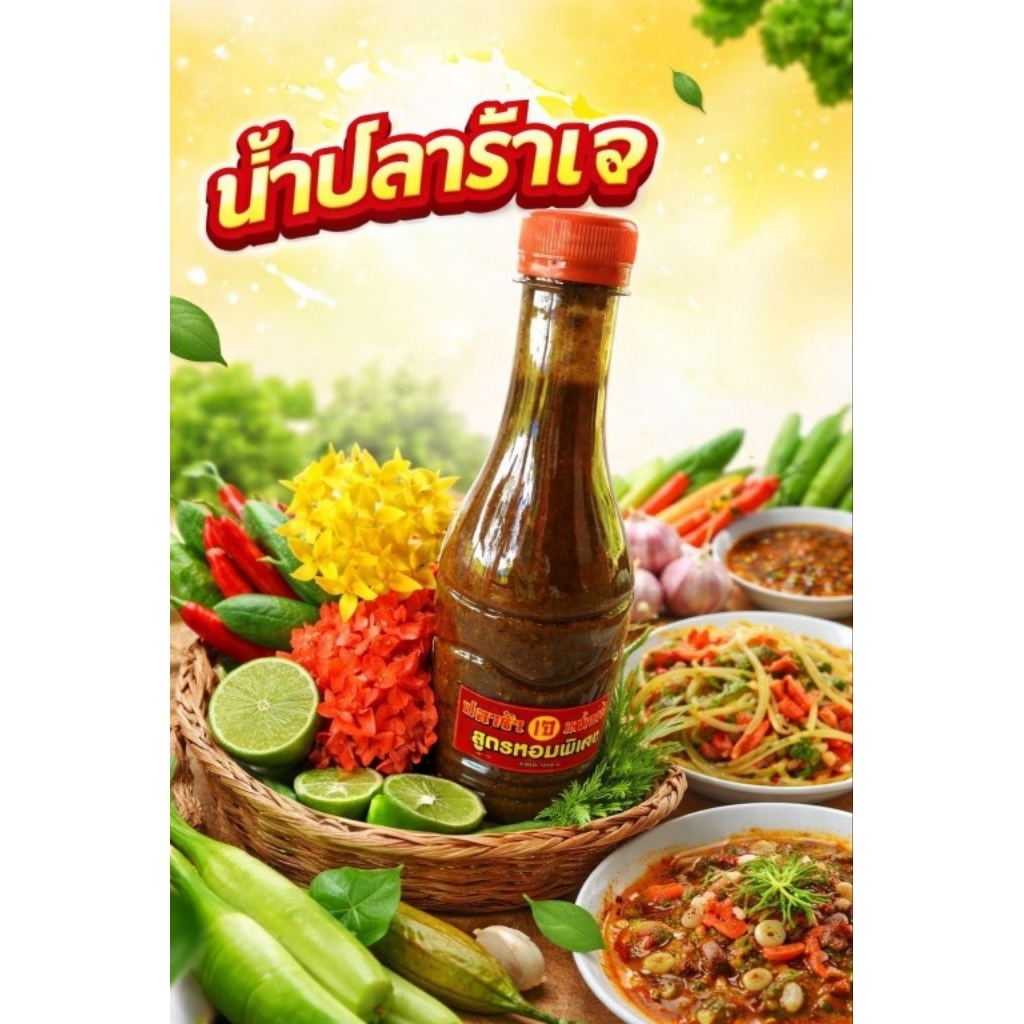 น้ำปลาร้าเจ สูตรหอมกลมกล่อมพิเศษ อร่อยต้องลอง น้ำปลาร้าเจ เพิ่มความนัวให้อาหารได้ดี บรรจุขวดพลาสติก ขนาด 500 กรัม