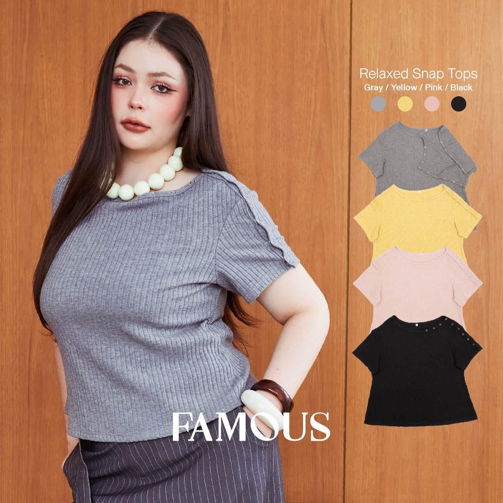 Relaxed Snap Tops #FMBL-G3T031 #COE #SM26