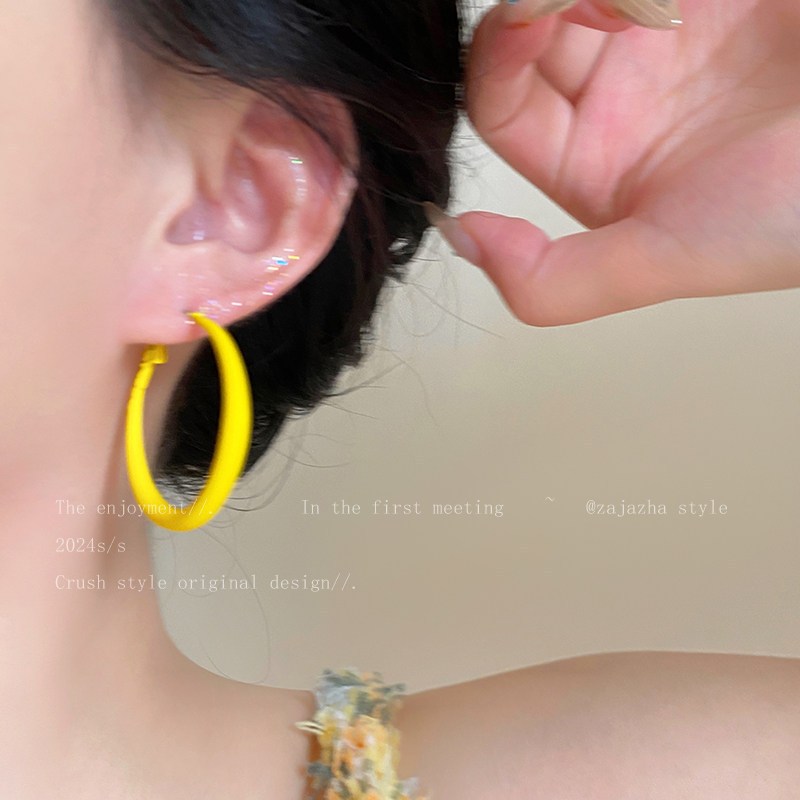ต่างหู earrings สไตล์เกาหลี ins แฟชั่น น่ารัก มินิมอล unisex หลากสี COD ราคา ถูกที่สุด ดีลบีเคเค แกลเลอรีภาพที่ 9
