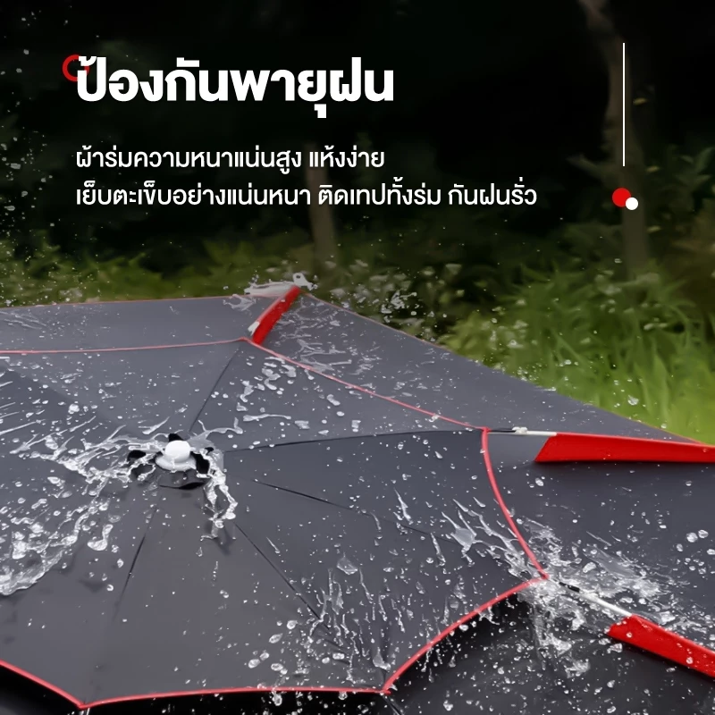 ร่มตกปลา ชิงหลิว 2.6ม. อลูมิเนียม+PPC กันแสง UV สองชั้น thumbnail 6