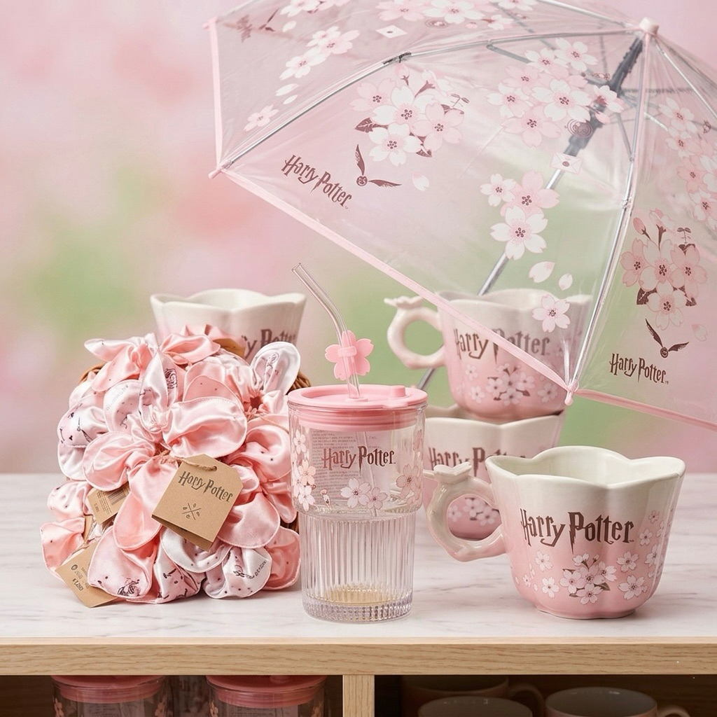 พร้อมส่งในไทย Harry Potter Sakura Collection คอลเลกชันสุดเอ็กซ์คลูซีฟ โทนสีชมพูพาสเทลละมุนใจของแท้ทุกชิ้น