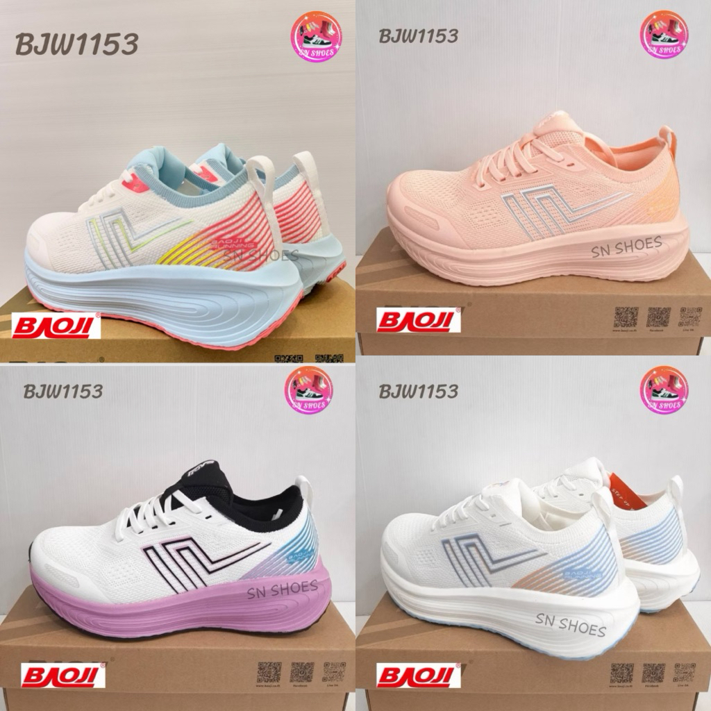 รองเท้าผ้าใบ  BAOJI แท้100% BJW 1153 รองเท้าผ้าใบผู้หญิง ไซร้ 37-41(รุ่นใหม่)