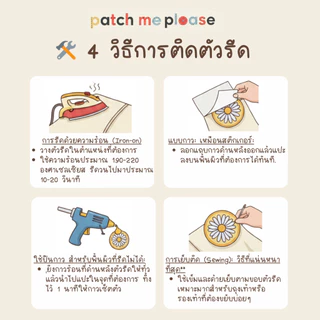 ตัวรีดงานปักพรีเมียม - ลายการ์ตูนอาหาร [พร้อมส่งจากไทย🚚]