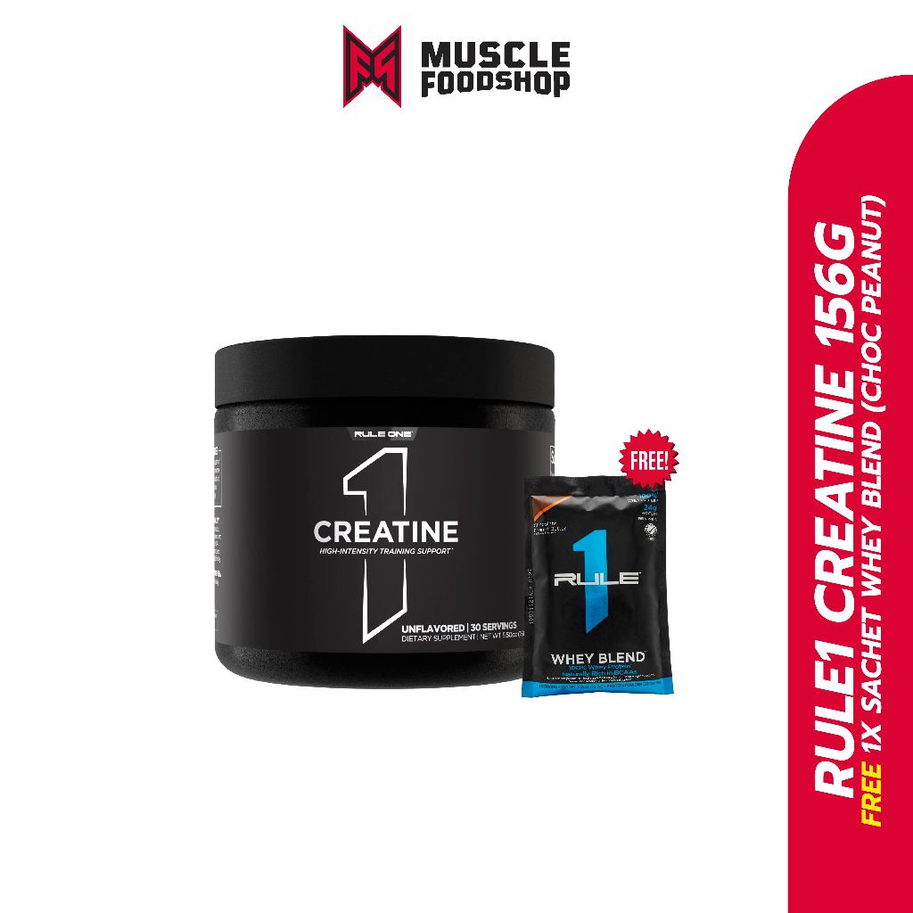 Rule1 Micronized Creatine - Unflavored (ไม่มีรสชาติ) มี 2 ขนาด (156g. / 390g.)