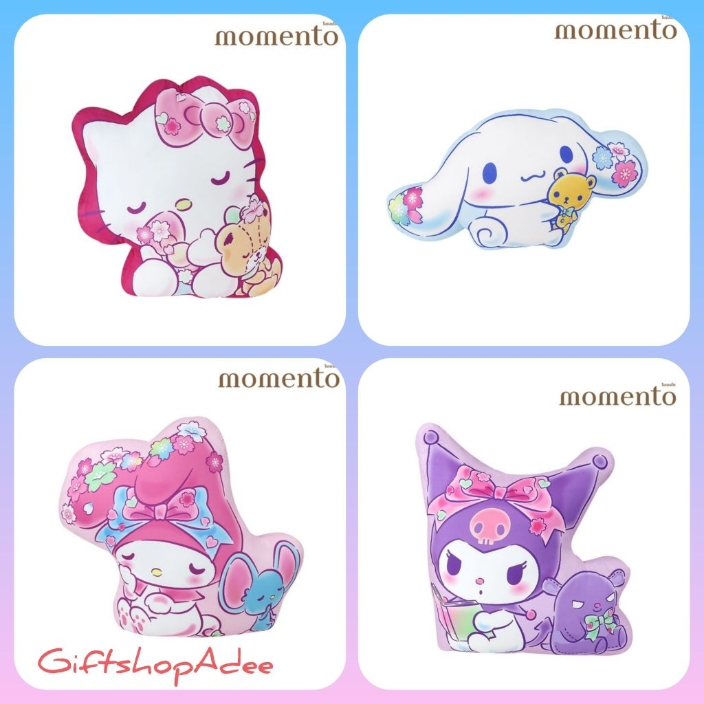 ❤️🩷💜🩵หมอนอิงไดคัทจากแบรนด์ Momento ซึ่งเป็นสินค้าลิขสิทธิ์แท้จาก Sanrio 24นิ้ว🩵💜🩷❤️