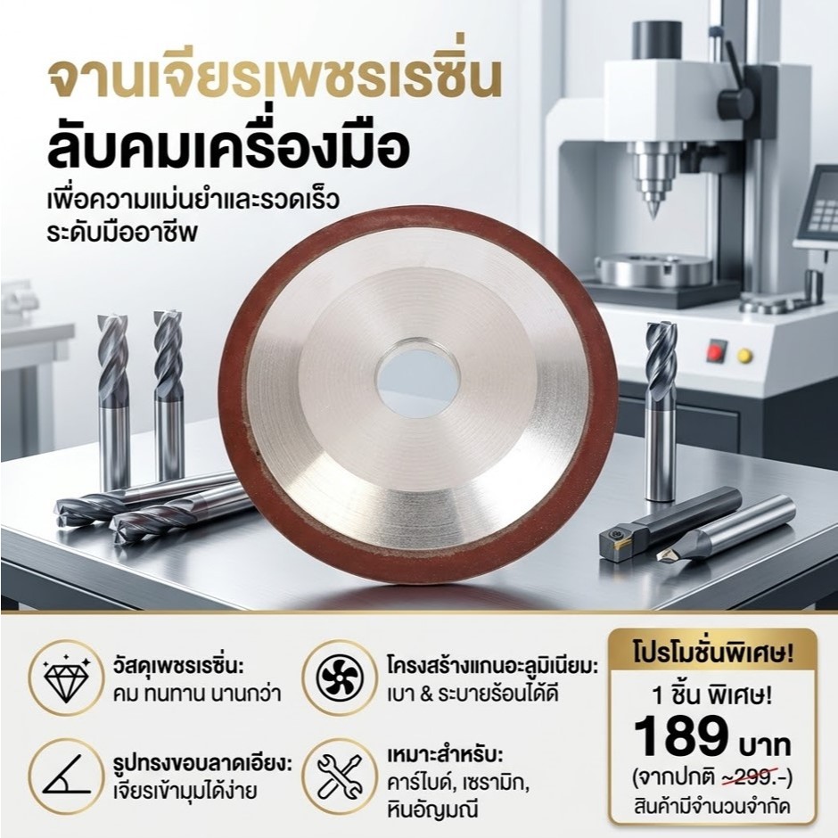 NOTA ใบเพชรเรซินลับคม ใบตัดฟันเลื่อย ใบตัดฟันฉลาม (พร้อมส่ง)