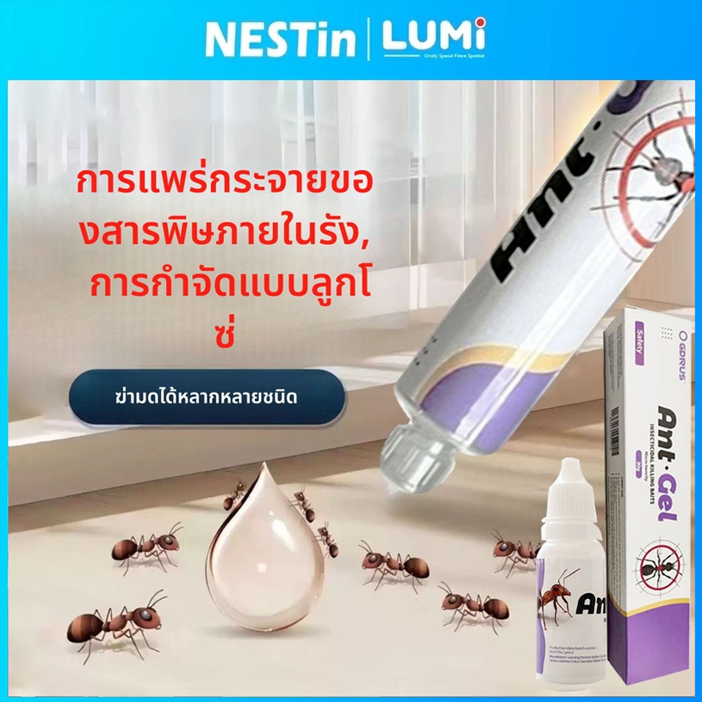 🐜[ของแท้จากร้าน ]เจลกำจัดมด เหยื่อกำจัดมดสำเร็จรูป ชนิดเจลใส (1 หลอด) เจลกำจัดมด แอนตี้แอนท์เจลกำจัดมด แอนตี้แอนท์