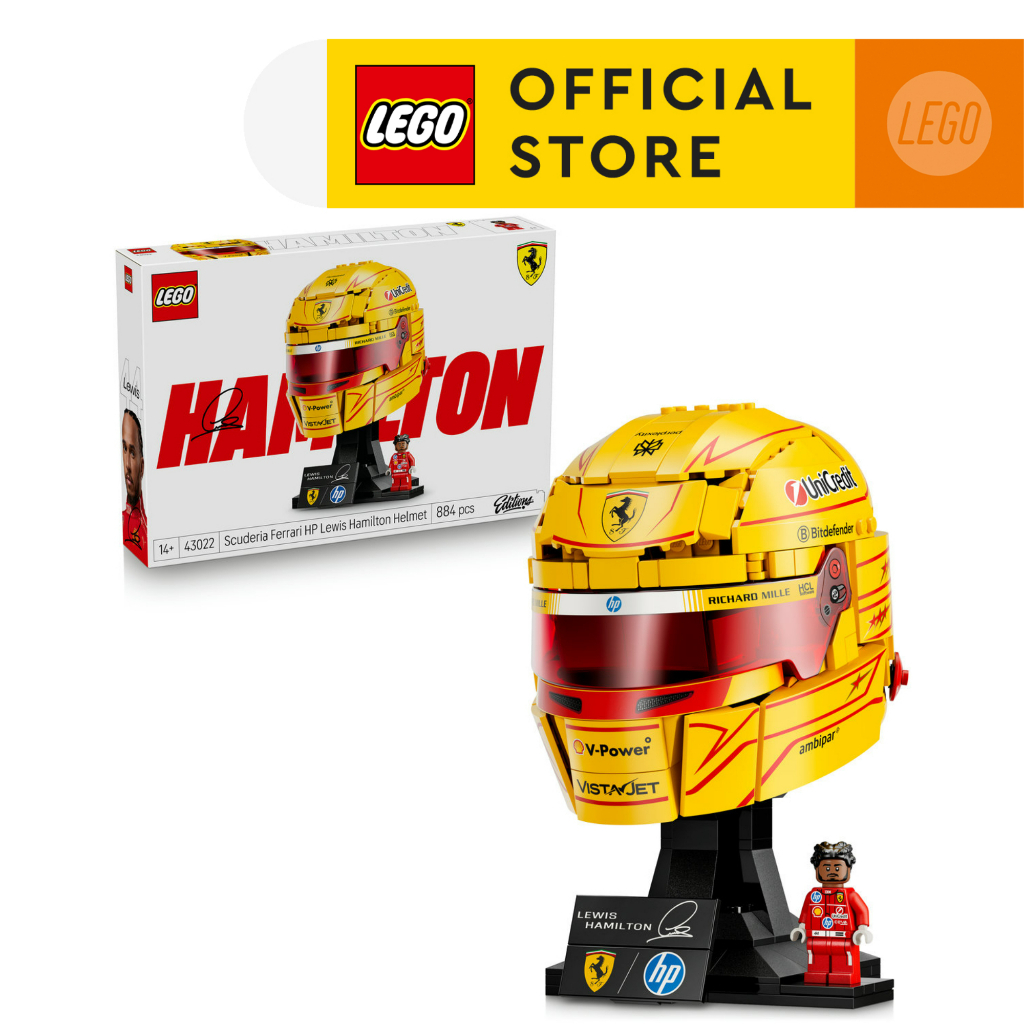 LEGO Editions Formula 1 43022 Scuderia Ferrari HP Lewis Hamilton Helmet (884 Pieces), Building Block