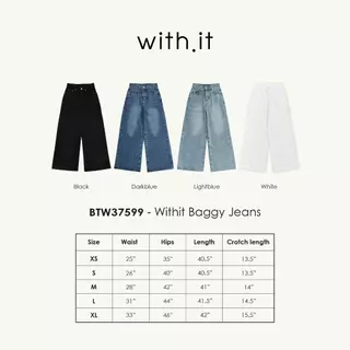 Withit Baggy Jeans กางเกงยีนส์ทรงแบคกี้ - BTW37599