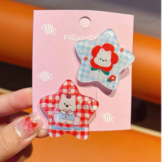 Double.thai แป้น กิ๊ฟ แผง ติด กิ๊ป ก้อนเมฆ สีขาว มีลาย สแควร์（100 ใบ）